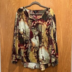 Elegant Multicolor Abstract Women's Blouse